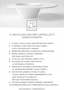 DECALOGO DEI CAPPELLETTI